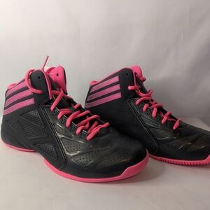 NIB Adidas NXT LVL SPD 2 K Kids Size 6 Black and Pink Basketball Shoes